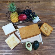 [Simulation Model] Simulation Pillow Bread Bread Slices Fake Avocado Toast Doss Square Bag Avocado T
