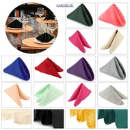 NARCISSUS13A0E Dinner Table Napkins Reusable Solid Restaurant Square Durable Polyester with Hemmed E