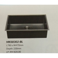 Mocha stainless steel single sink black