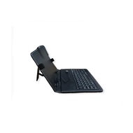 Leather Case Keyboard Universal Tablet 10Inch Hitam Minus