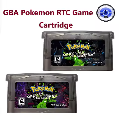 GBA RTC English Game Cartridge Pokémon Dark Worship Light Platinum Dark Violet ROM Modified Flash Ca
