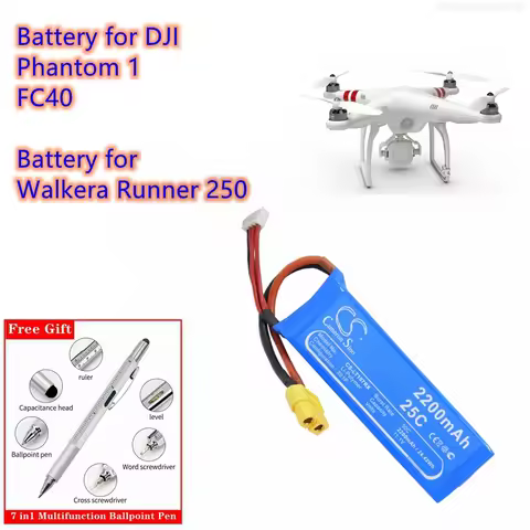 Drones Battery 11.1V/2200mAh P1-12 for DJI Phantom 1, FC40, for Walkera Runner 250