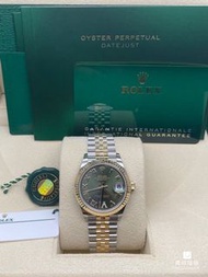 278273全新劳力士Rolex DATEJUST系列278273 VI GREEN JUB 羅馬字鑲鑽石綠色錶盤31mm女機械腕錶