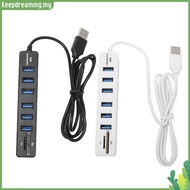 ✿ keepdreaming ✿  AU USB 6 Port Card Reader USB 2.0 Memory TF Splitter Adapter for Mobile Hard Dri