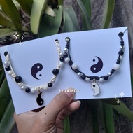 Yin yang couple | 8 Ball wax cord bracelet ⋆. ̊
