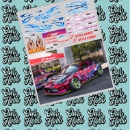 Sticker Livery RC Model Kit Miniscale Waterslide Decal Maxdecal Naoki GR86 1/43 1/28 1/24 1/18 1/16 