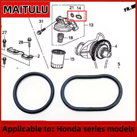 A Pair of 15312-R40-A01 91326-PL5-003 Oil Filter O-Ring for Honda Accord Civic Odyssey 2.4L Oil Filt