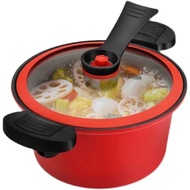 PWD0442 With Non-stick Coating 3.5L Pressure Cooker Anti-scald Two Ears Handle Lid Stew Pot Multi-function Thickened Soup Pot Induction