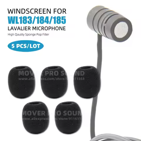 Compatible With Shure WL183 WL184 WL185 WL 183 184 185 Lavalier Microphone Pop Filter Tie Clip On Mi