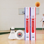 F8 Goose Feather Shuttlecock โดย Lingmei สําหรับการแข่งขันแบดมินตันเที่ยวบินเสถียรภาพ Straightened F