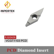 Insert VCGW 11 03 PCD Pahat Bubut Diamond VCGW 1103 Aluminiumm VCMT