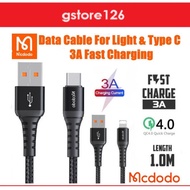 MCDODO CA-2261 / CA-2271 / CA-2281 USB Data Cable 3A QC4.0 Super Fast Quick Charging