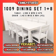 Ready Stock ⭐️ familystar2u Modern Dining Set 8 seater Meja Makan Kayu Murah Dining Chair 8 orang Ruang Makan Dappur