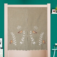 Cross-Stitch Door Curtain Curtain Wind Bath Curtain Bedroom Bathroom Cloth Curtain Creative Korean Style Partition Cloth Curtain Semi-Door Curtain