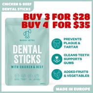 [BUY 2 GET 1 FREE] Buddy Bites - Dog Dental Sticks - Chicken & Beef (Tartar Control / Low Fat / Made