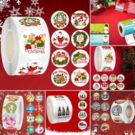 500pcs Santa Claus Self-Adhesive Stickers Roll Merry Christmas Sticker Snowman Christmas Tag Sticker DIY Seal Labels Christmas Gift Ideas for Kids Christmas Decorations Xmas Decor
