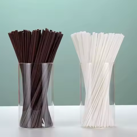 300pcs Three Hole Straw Type Stir Rod Disposable Commercial Coffee Mixing Bar Individually Packaged 