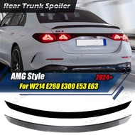 For Mercedes W214 E Class E260 E300 E350e E400e E53 E63 2024 2025 AMG Car Rear Trunk Spoiler Trim Ro