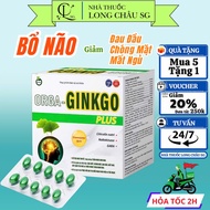 Viên uống bổ não ginkgo plus organic hoạt huyết dưỡng não giảm đau đầu chóng mặt mất ngủ 100 viên