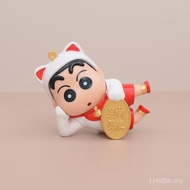 Crayon Shin-Chan Thinking Classic Style Lying Hand-Made Model Shin-Help Shin-Chan Boxed Lying Postur