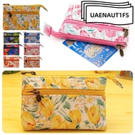 UAENAUT1FS Coin Purse, Double-Zip 4-Layer Key Pouch,  Canvas Prints Coin Bag