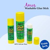 Amos Glue Stick 8g 15g Non-Toxic Washable Paper Wood Glue Fabric Gule Safe for Kids Arts & Crafts