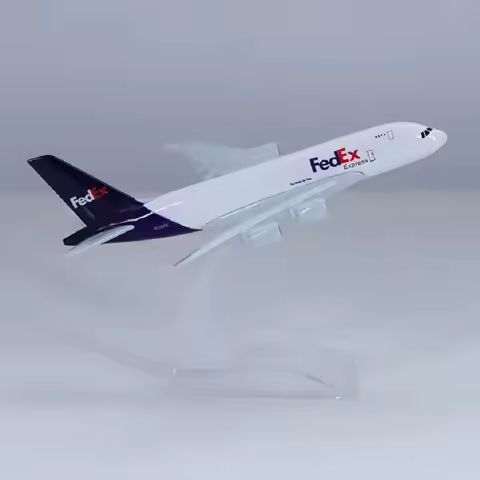 A380 Aircraft Model Planel Airplane Fedex Airlines 16cm 1/400 Scale Planes Diecast Metal Toys Plane 