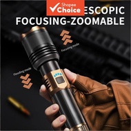 High-Power Flashlight, 10000LM ,Type-C Rechargeable, Waterproof, 26800W, Long Battery Life, 1000M Be