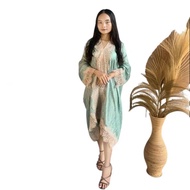 Lace Kaftan Dress | Semi Silk Viscose Material | Brocade Batik | Women's Muslim Clothing