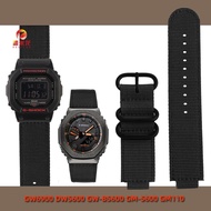 Tali Jam Tangan Nilon Diubahsuai untuk Gelang Jam Blok Kecil Casio DW5600 GWB5600 GA2100 GM2100 GM11