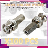 BNC RG-59 CONNECTER FOR VIDEO / COAXIAL CABLE CCTV (100 pcs) FOR EASY USE CCTV CAMERA DVR