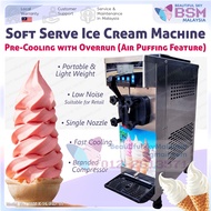 Single Soft Serve Precooling Ice Cream Machine Aiskrim Softserve Mesin Yogurt Puffing Commercial Ove