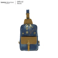 Louis Montini (JEANS) กระเป๋าคาดอก Belt bag ผ้ายีนส์ผสมหนังวัวเเท้ JEAN03