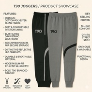 T90 Men Jogger Pants Slim Fit Sports Sweatpants Breathable Gym Running Pants