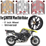 For QJMOTOR 17 inch Wheel Hub Sticker Universal Rim Decor Motorcycle Accessories Decal QJMOTOR Xiao 