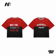 THE HUNDRED PERCENT 2TONE "RED" BOXY CROP