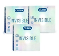 [ Bundle of 3 ]Durex Invisible Extra Thin and Extra Sensitive Condom 3s [ DISCREET PACKING ] (Thinnest)