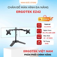 ErgoTek EZ42 Desktop Monitor Stand / 360 Degree Rotating Dual Monitor Stand