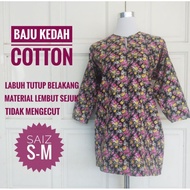 [NEW] Baju Kedah Cotton Labuh Saiz S - M / Baju Kurung Kedah / Baju Opah - Women Blouse  - Kain Bati