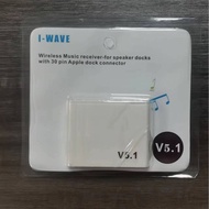 White5.1Version30Pin Bluetooth audio receiver speaker I-WAVE Bluetooth adapter Bluetooth receiver