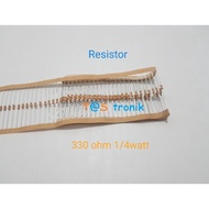 (10PCS) 330 ohm Resistor 1/4 watt 1/4watt 330ohm resistor