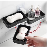 HW052- Soap Dish Holder for Shower Suction Cup Wall Mounted NO-Drilling Removable Bar Soap Sponge Ho