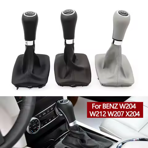 Car Automatic Gear Shift Knob Shifter Lever Gaiter Boot Cover For Mercedes Benz W204 W207 W212 C204 