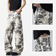 S~5XL Baggy jeans retro camouflage pants Trendy loose versatile camouflage overalls HOT