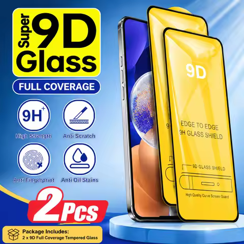 2Pcs Full Cover Tempered Glass for Samsung Galaxy A15/A16/A17/A25/A26/A27/ Screen Protector for Sams