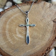 -鏤空十字架- 純銀項鍊