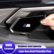 4Pcs Car Inner Door Bowl Stainless Steel Protection Cover Stickers For BMW X1 U11 U12 X2 F39 IX3 I01