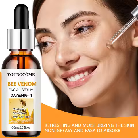 Bee Venom Face Serum for Face and Neck with Manuka Honey, Goji Extract and Vitamin E Plant Based For