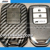 New Crv Turbo Civic Hb Fk7/9 Casing Cover Key Keyring Carbon Black Crv