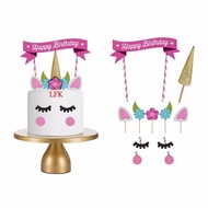 TOPPER CAKE UNICORN SET / HIASAN KUE ULANG TAHUN UNICORN / HIASAN CAKE ULANG TAHUN UNICORN